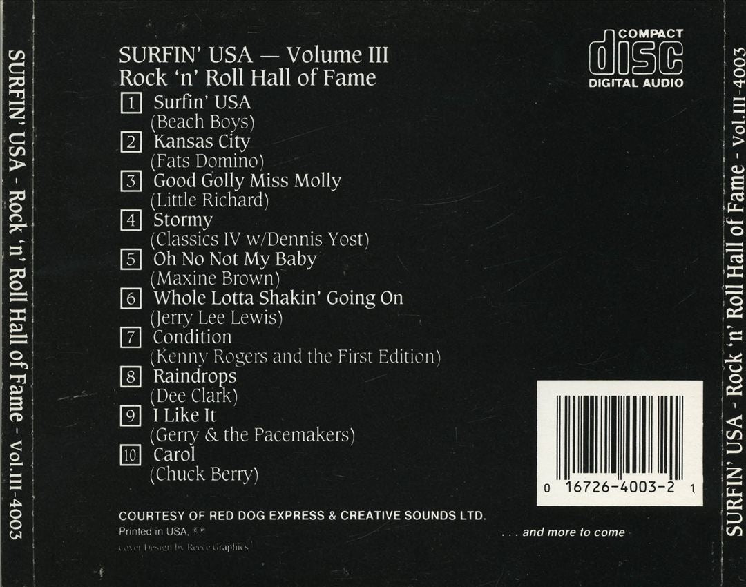Rock 'N' Roll Hall Of Fame, Vol. 3: Surfin' USA cover art