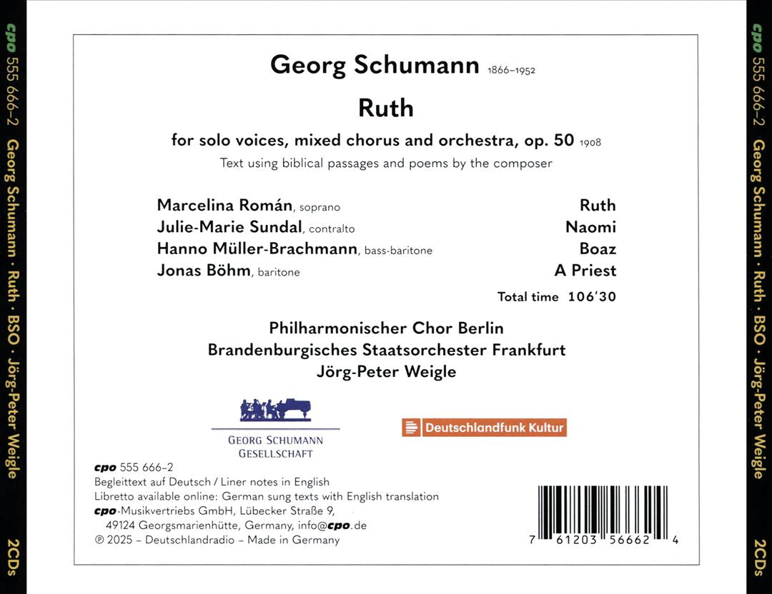 Georg Schumann: Ruth cover art