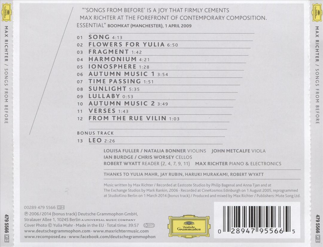 Songs from Before cover art