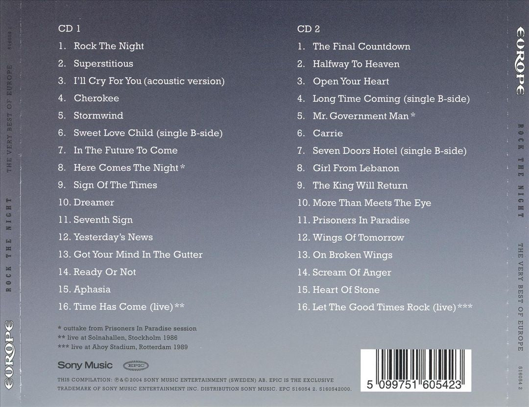 Rock the Night: Very Best of Europe cover art