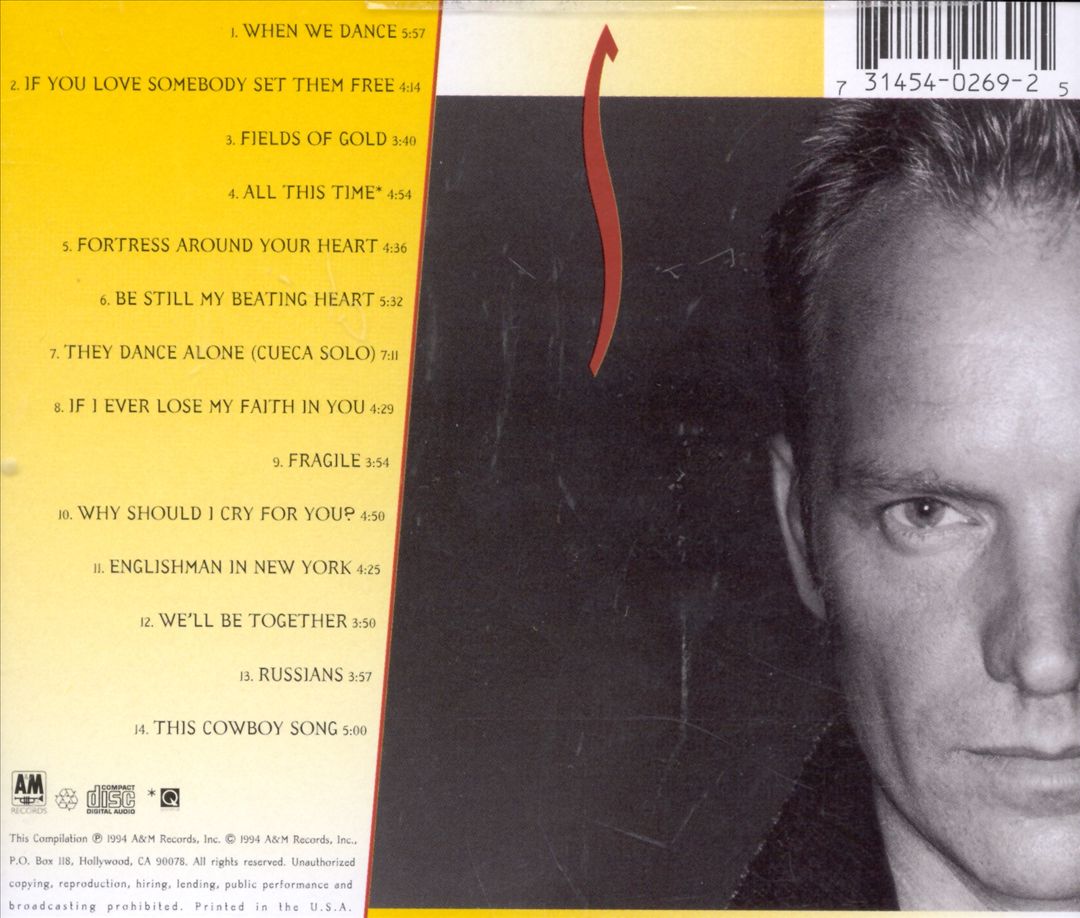 Fields of Gold: The Best of Sting 1984-1994 cover art