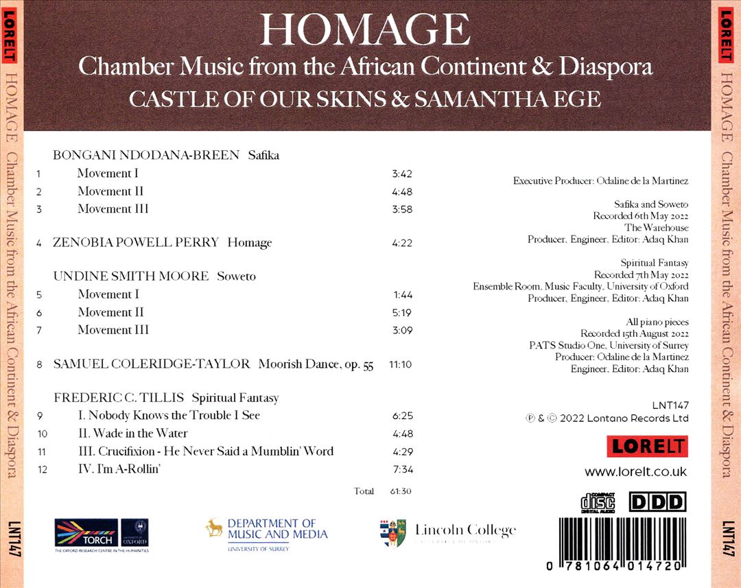 Homage: Chamber Music from the African Continent & Diaspora cover art