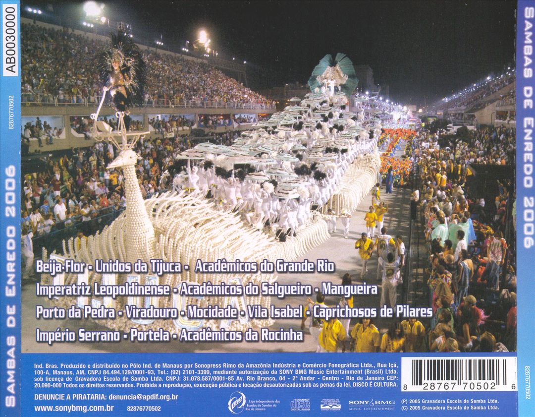 Sambas de Enredo Do Carnaval 2006: Rio de Janeiro cover art