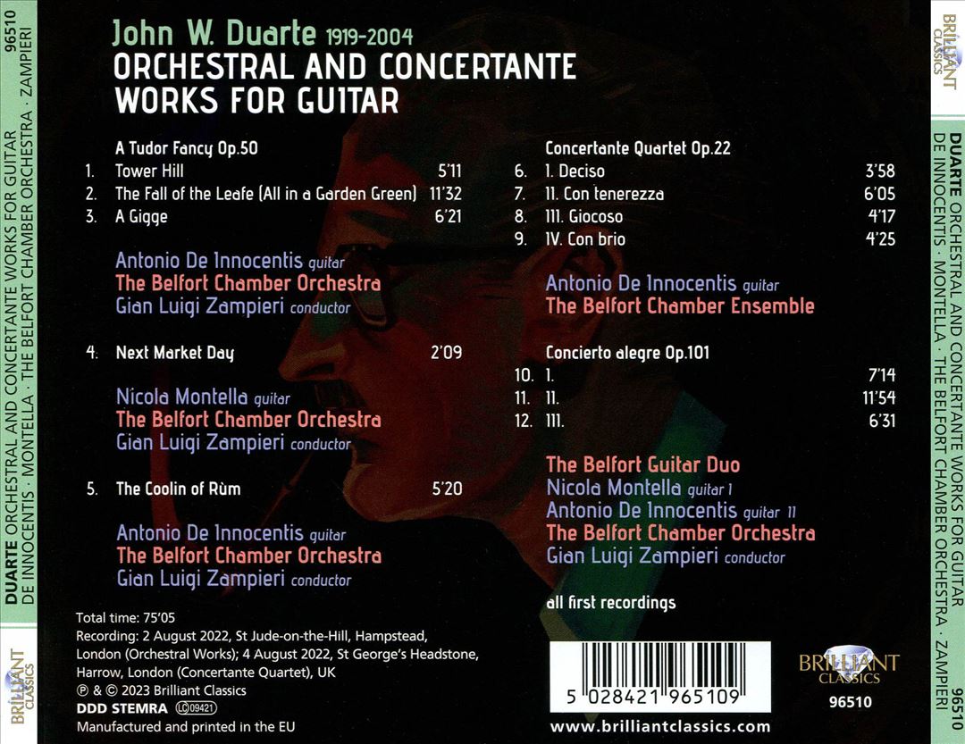 John W. Duarte: Orchestral and Concertante Works for Guitar cover art