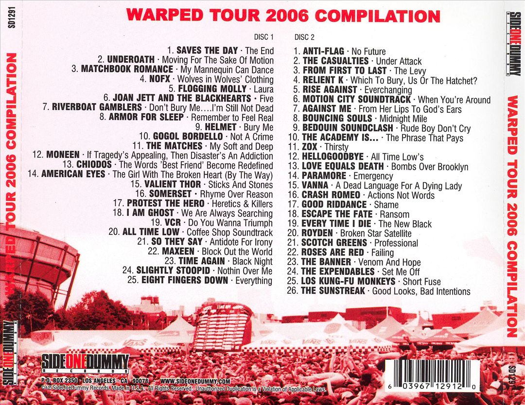 Warped Tour: 2006 Compilation cover art