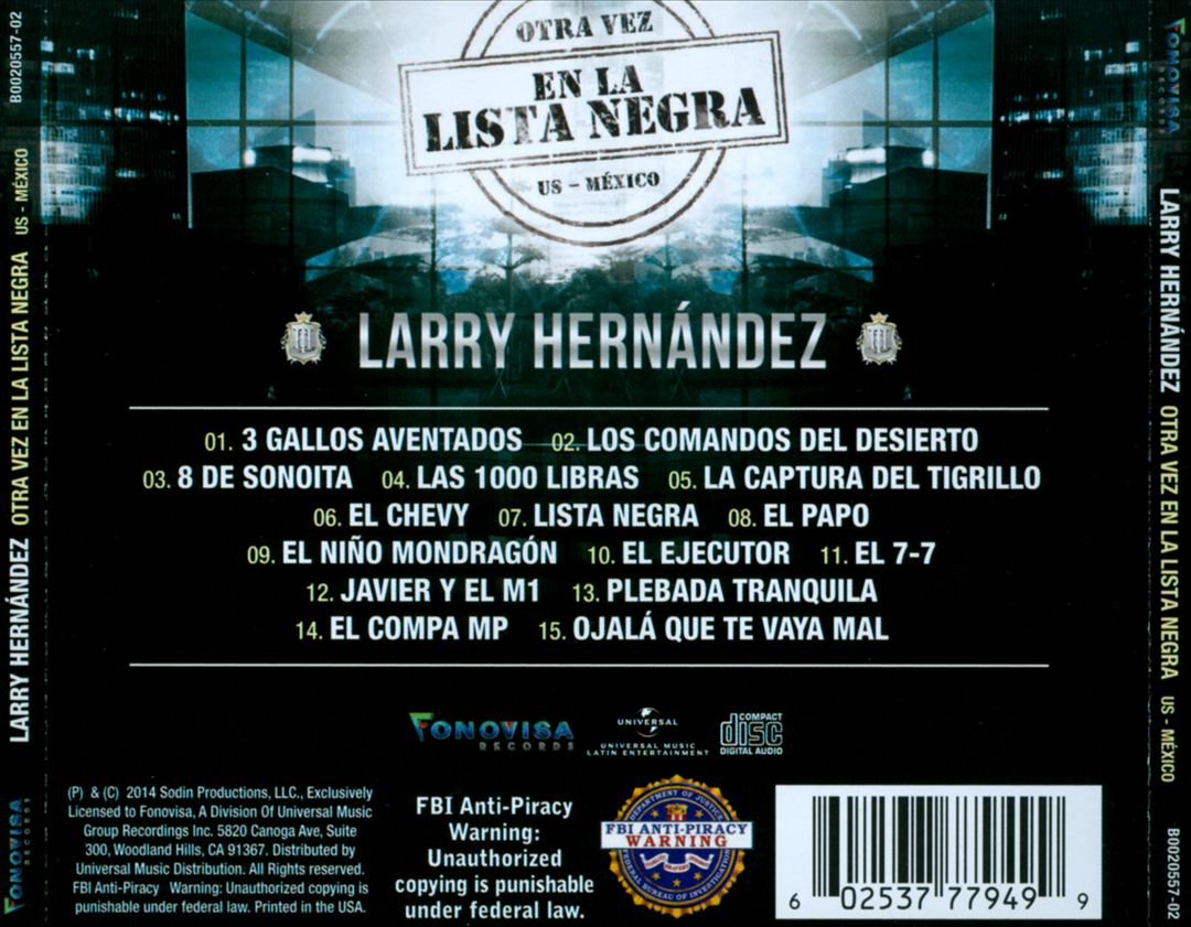 Otra Vez en la Lista Negra US-México cover art