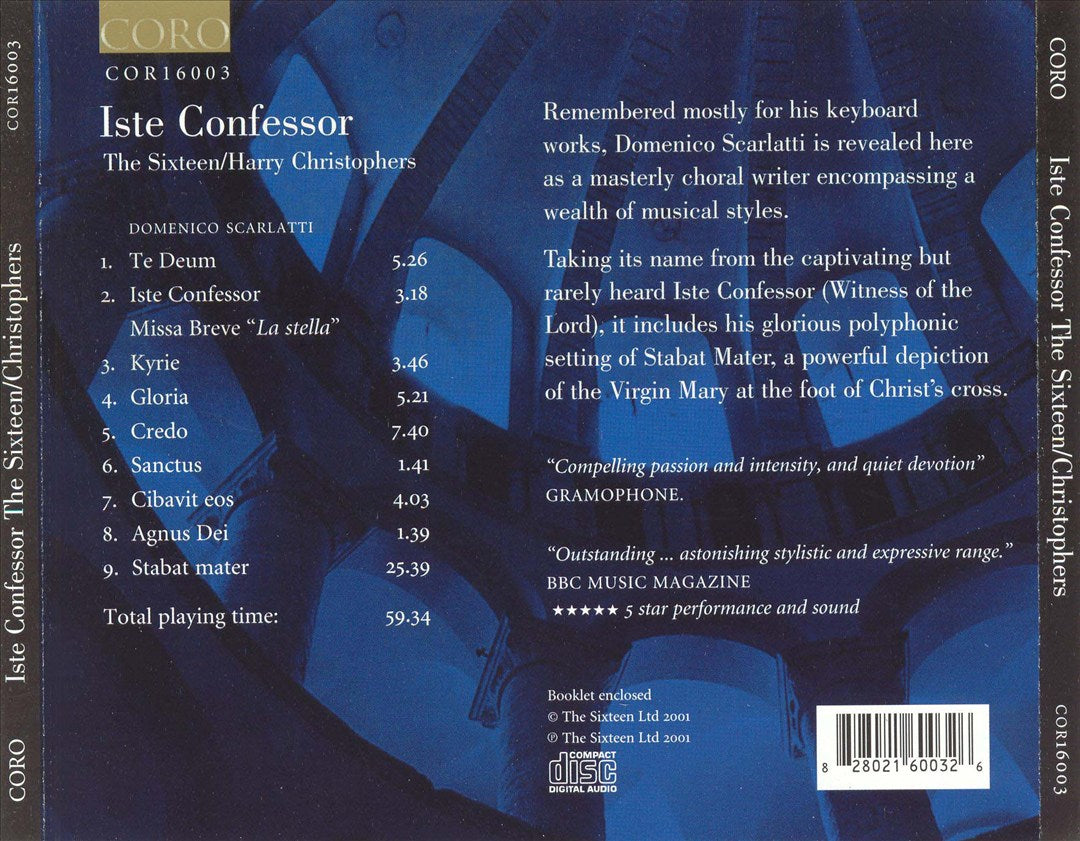 Iste Confessor: The Sacred Music of Domenico Scarlatti cover art