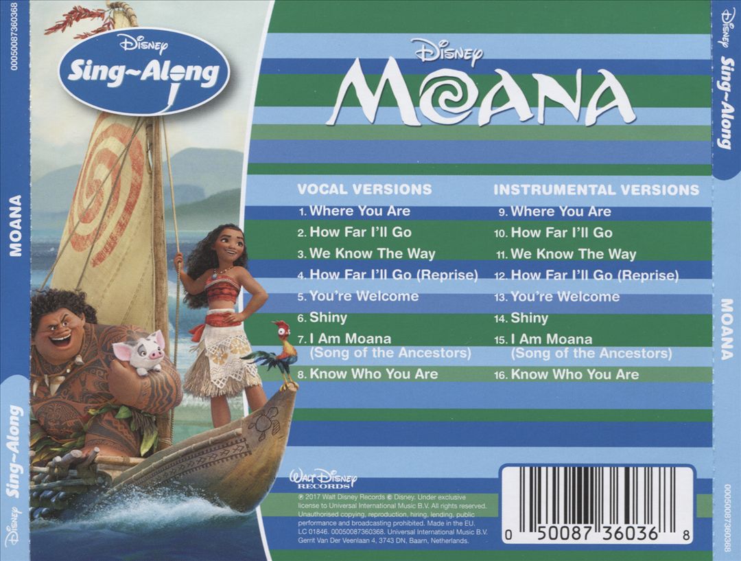 Disney Sing-Along: Moana cover art