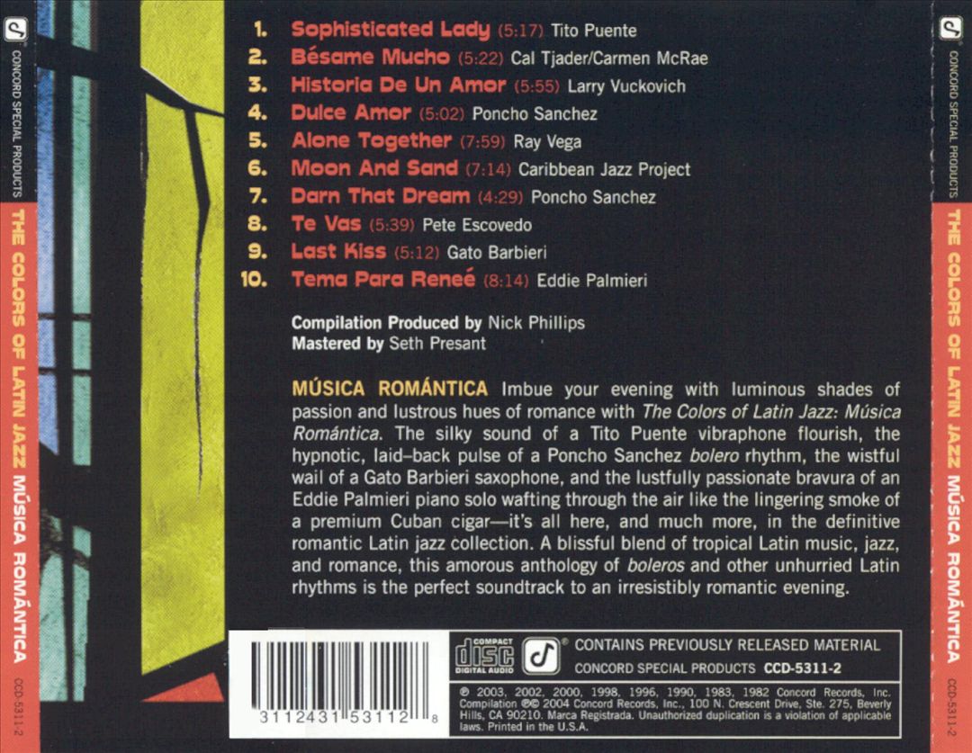 Colors of Latin Jazz: Música Romántica cover art