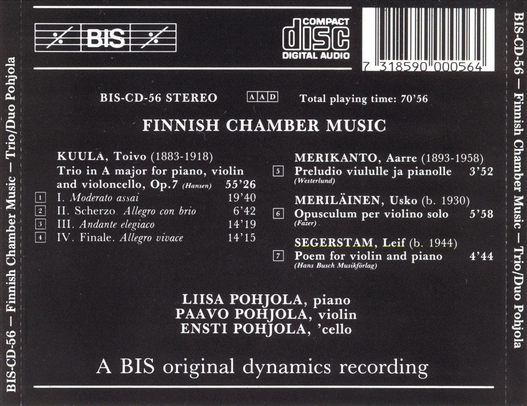 Finnish Chamber Music cover art