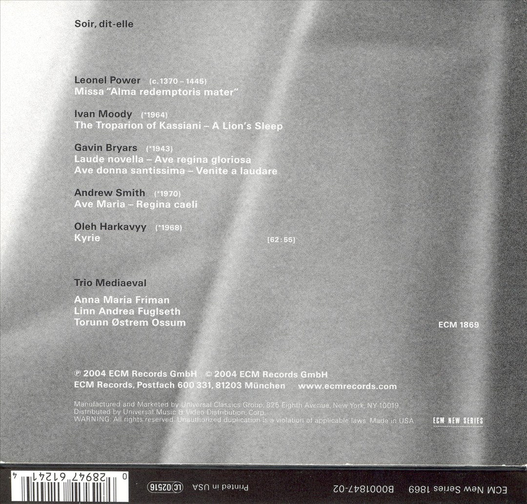 Soir, Dit-Elle cover art