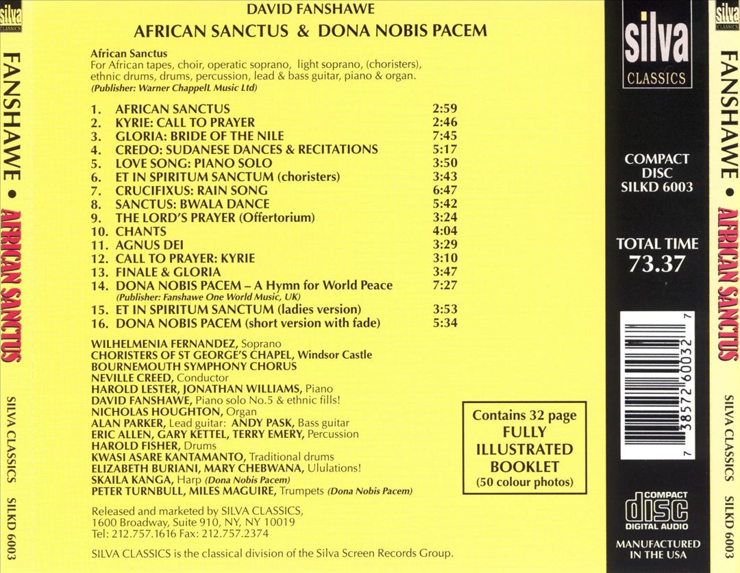 David Fanshawe: African Sanctus cover art