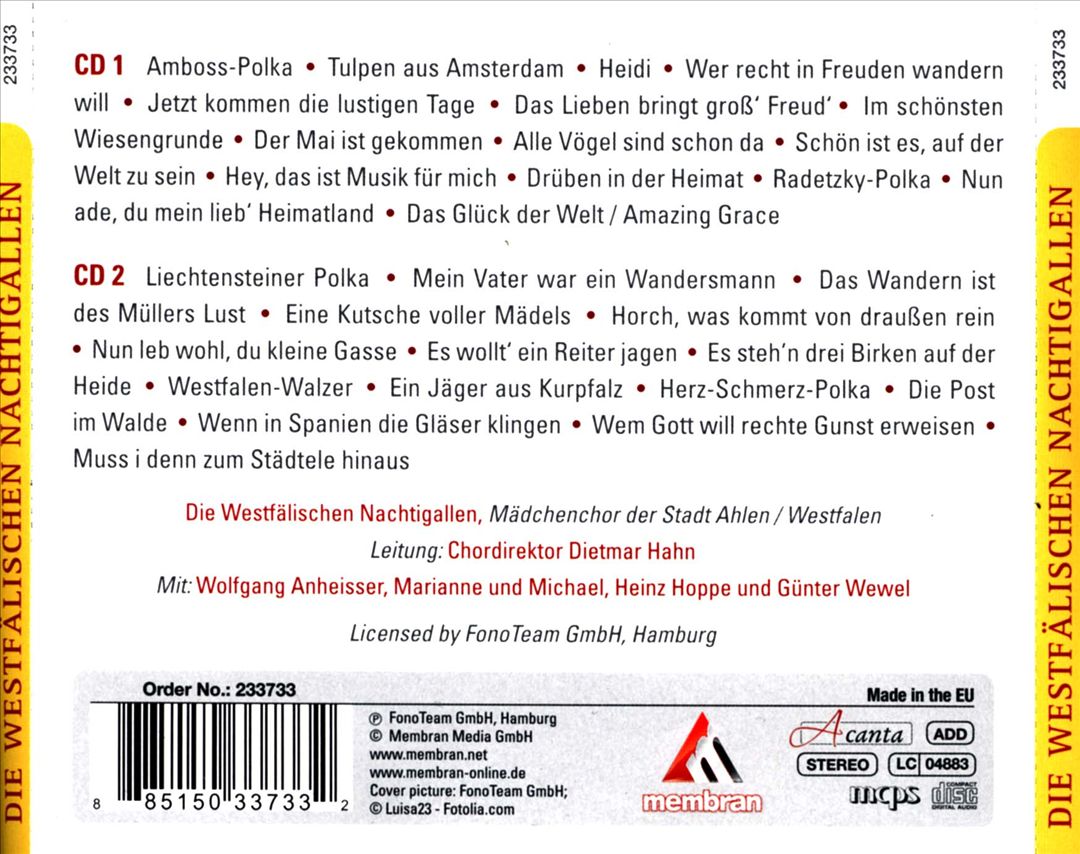 Die Froehlichen Lieder der Heimat cover art