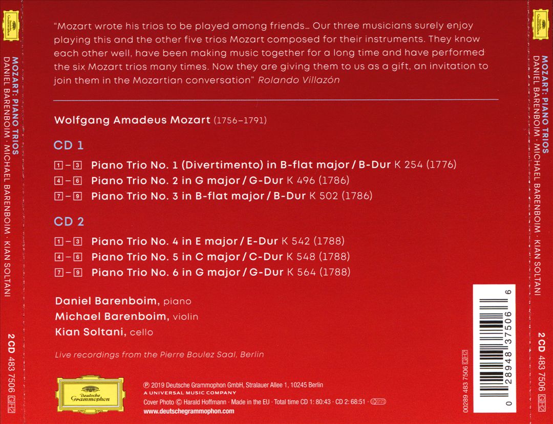 Mozart: Piano Trios cover art