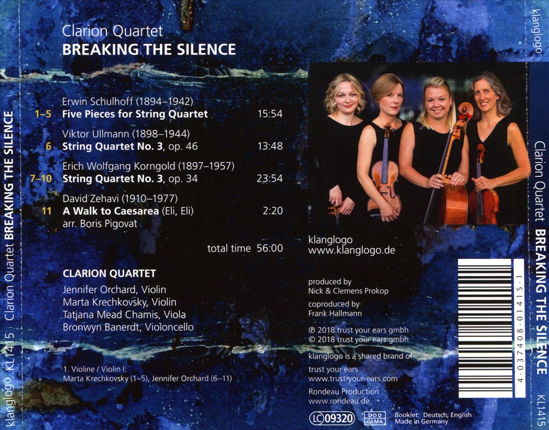 Breaking the Silence: Korngold, Ullmann, Schulhoff cover art