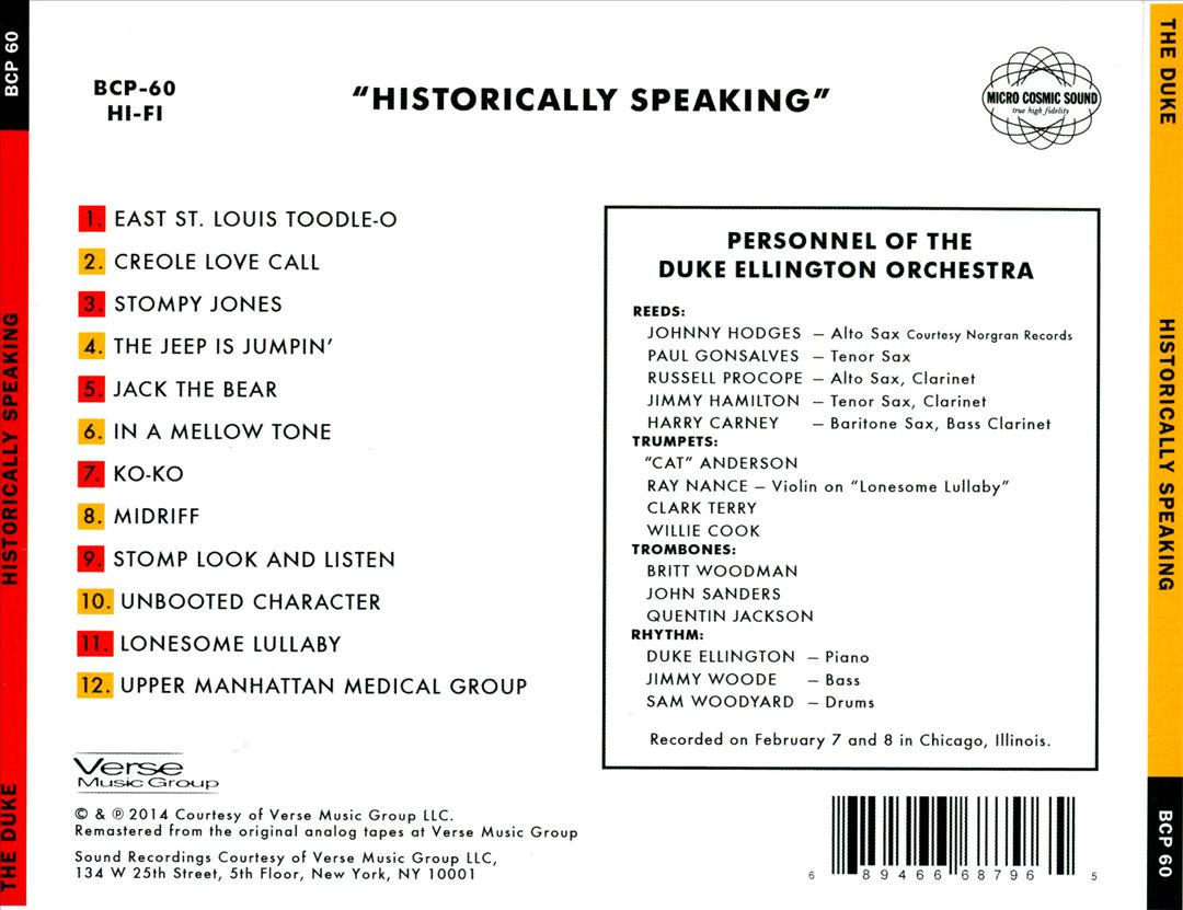 Historically Speaking: The Duke cover art