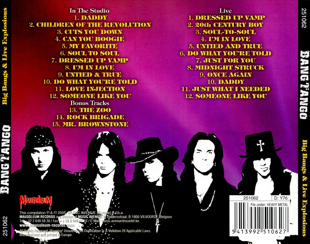 Big Bangs and Live Explosions cover art