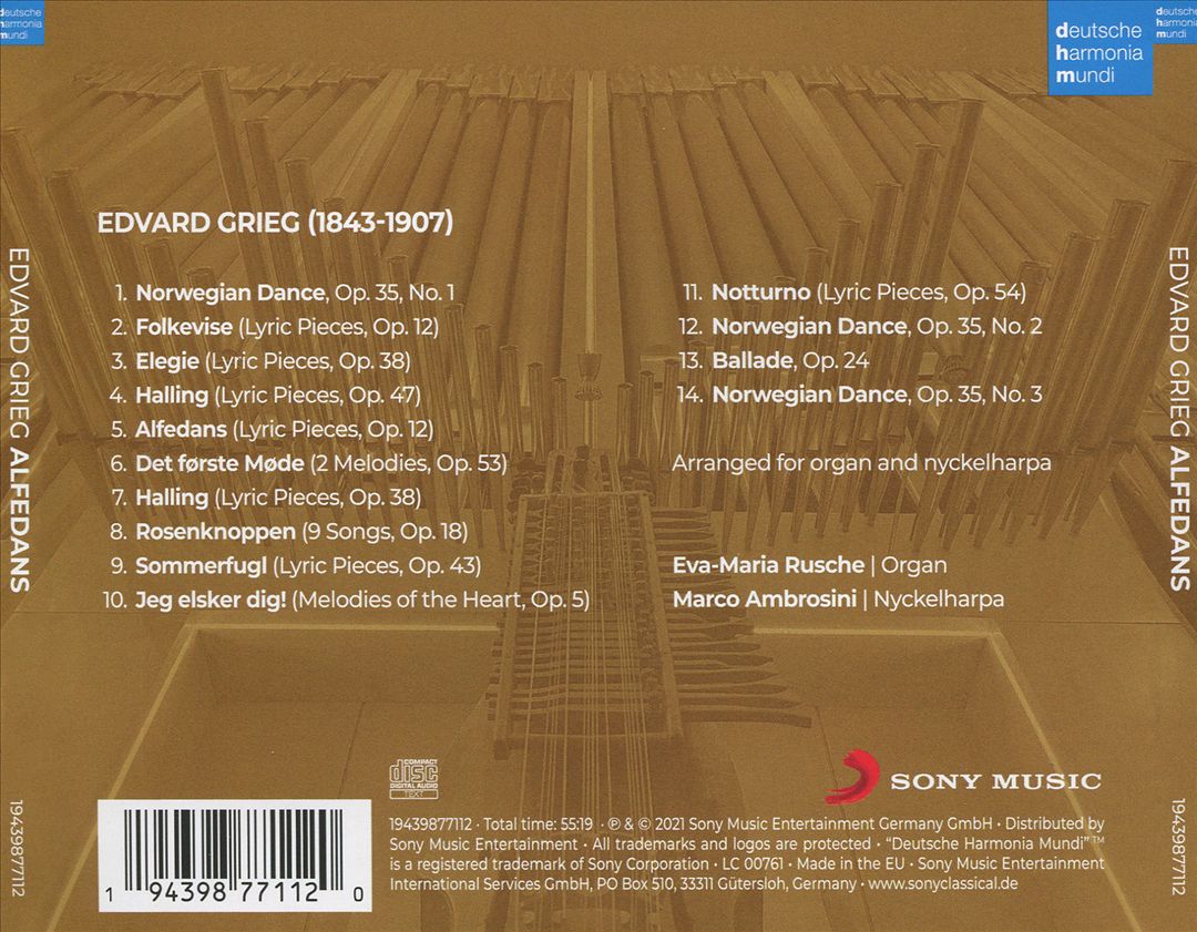 Edvard Grieg: Alfedans cover art