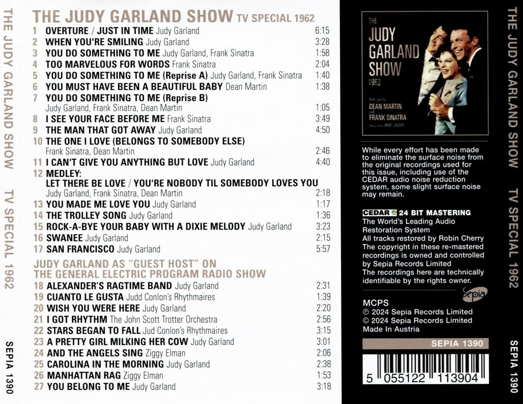Judy Garland Show, 1962 cover art