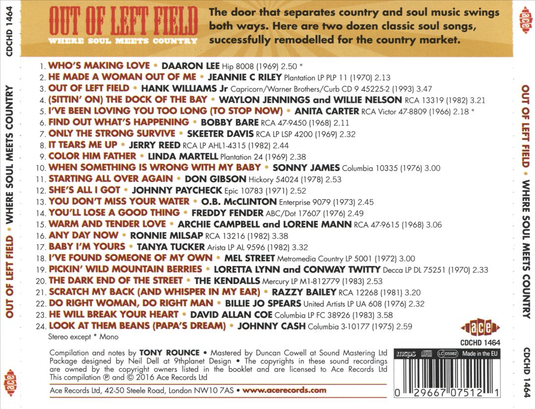Out of Left Field: Where Soul Meets Country cover art