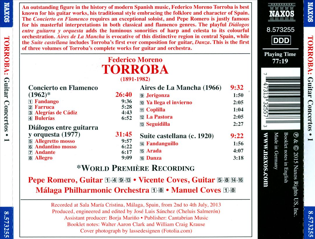 Federico Moreno Torroba: Guitar Concertos, Vol. 1 cover art