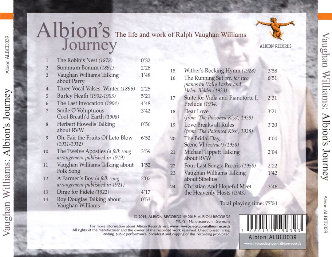Albion's Journey: The Life and Work of Ralph Vaughan Williams cover art