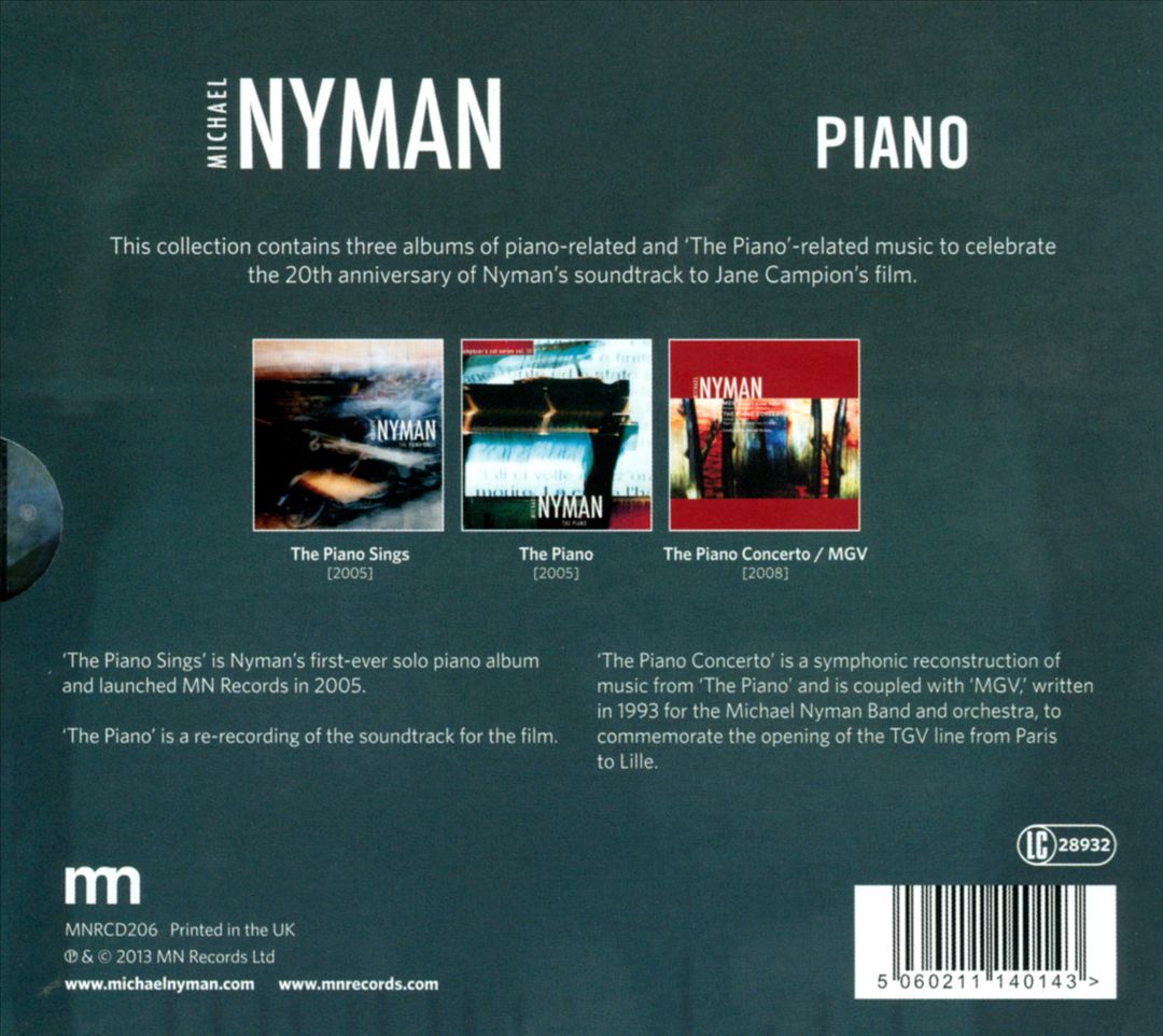 Michael Nyman: Piano cover art