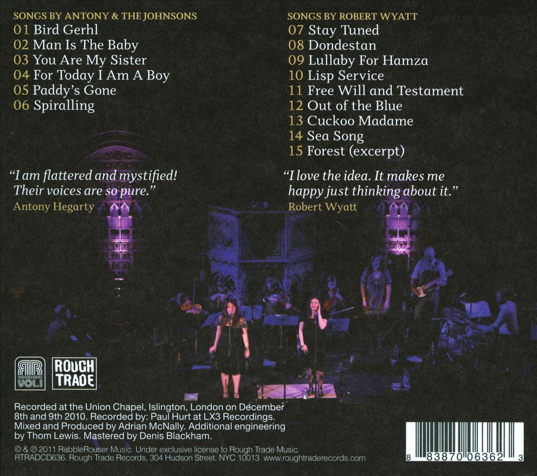Diversions, Vol. 1: The Songs of Robert Wyatt and Antony & the Johnsons - Live from the Union Chapel, London cover art