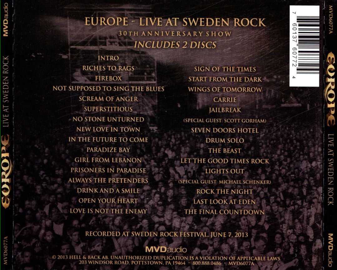 Live at Sweden Rock: 30th Anniversary Show cover art