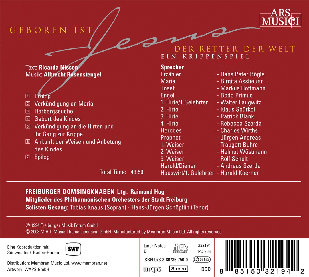Jesus Is Born (Geboren Ist Jesus) cover art