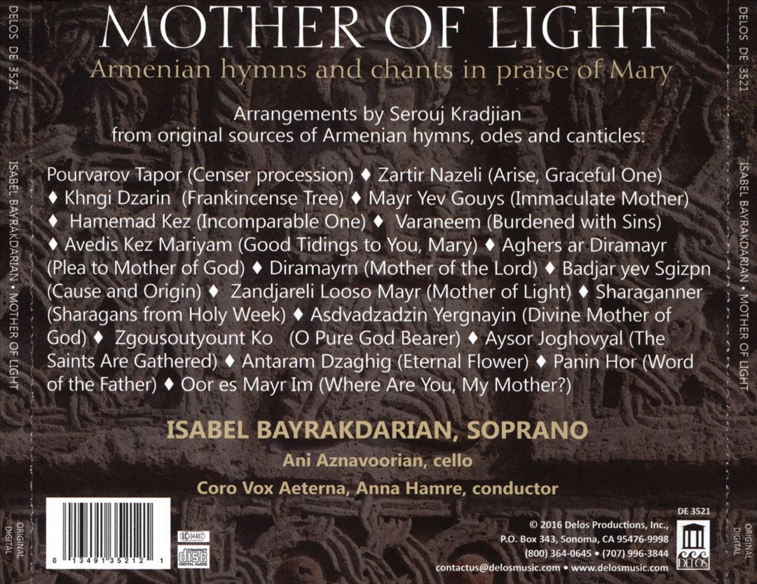 Mother of Light: Armenian hymns and chants in praise of Mary cover art