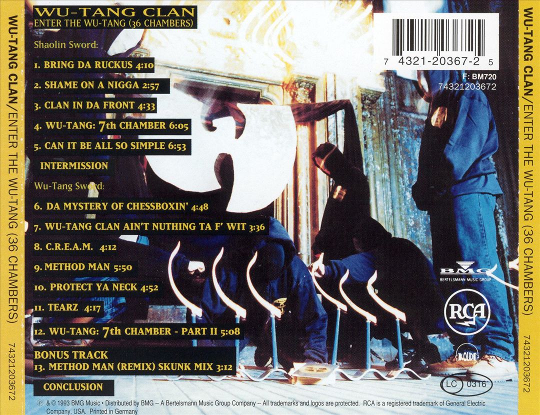Enter the Wu-Tang (36 Chambers) cover art