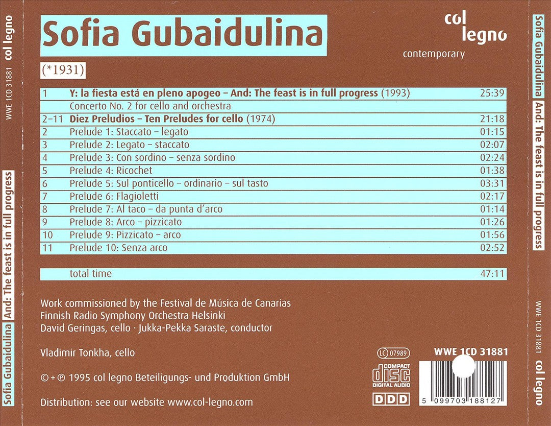 Gubaidulina: And: The Feast is in Full Progress; Ten Preludes cover art