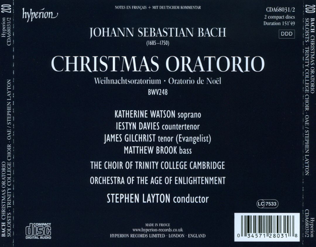 Bach: Christmas Oratorio cover art