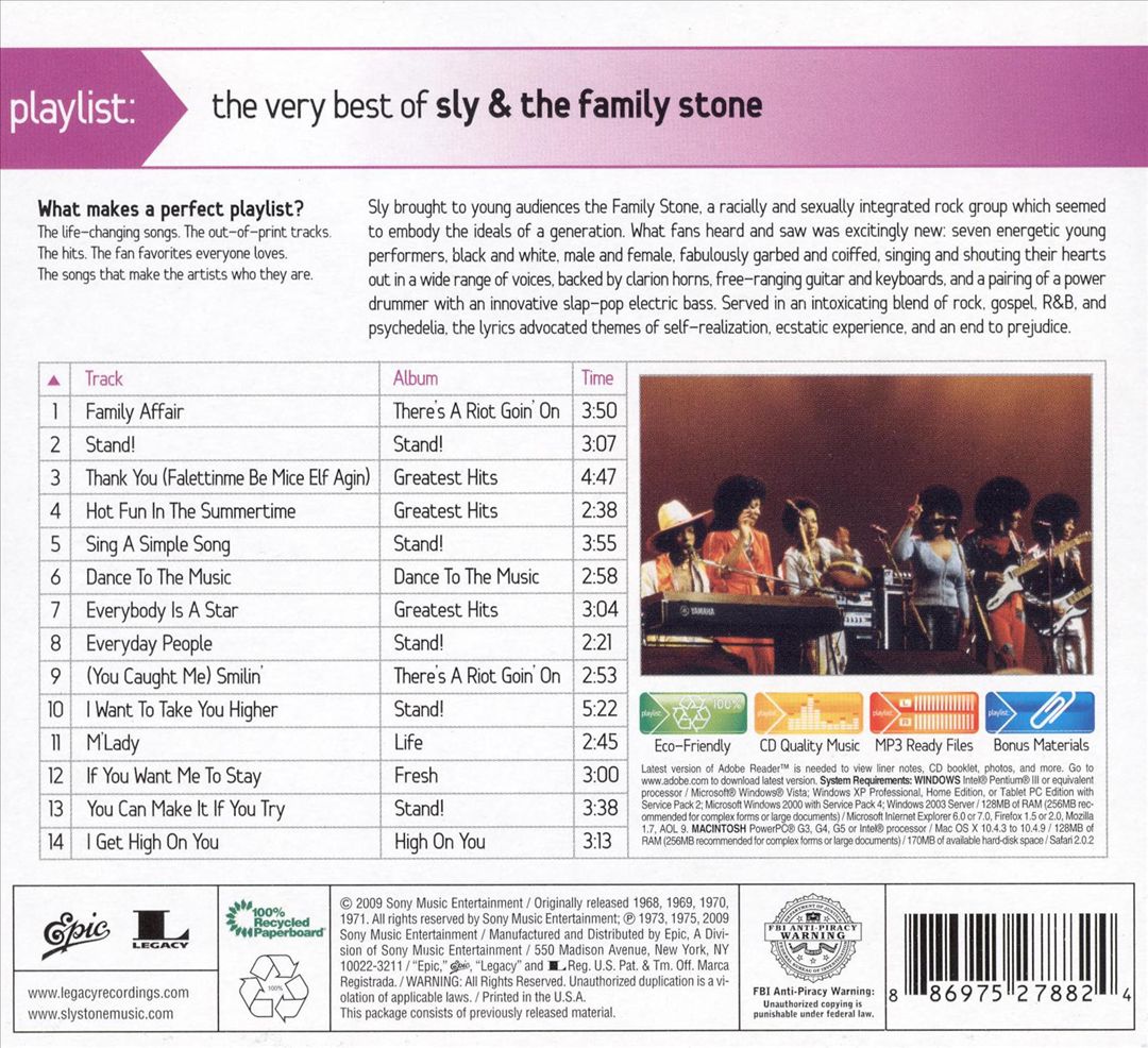Playlist: The Very Best of Sly & the Family Stone cover art