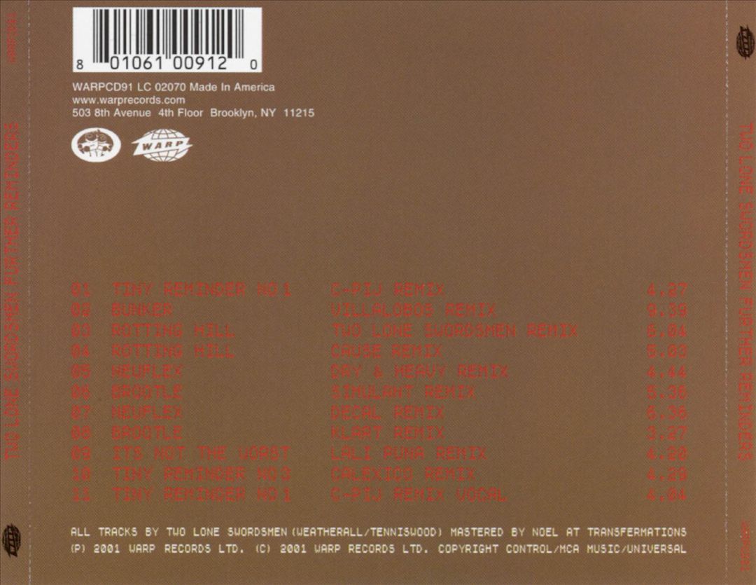 Further Reminders cover art
