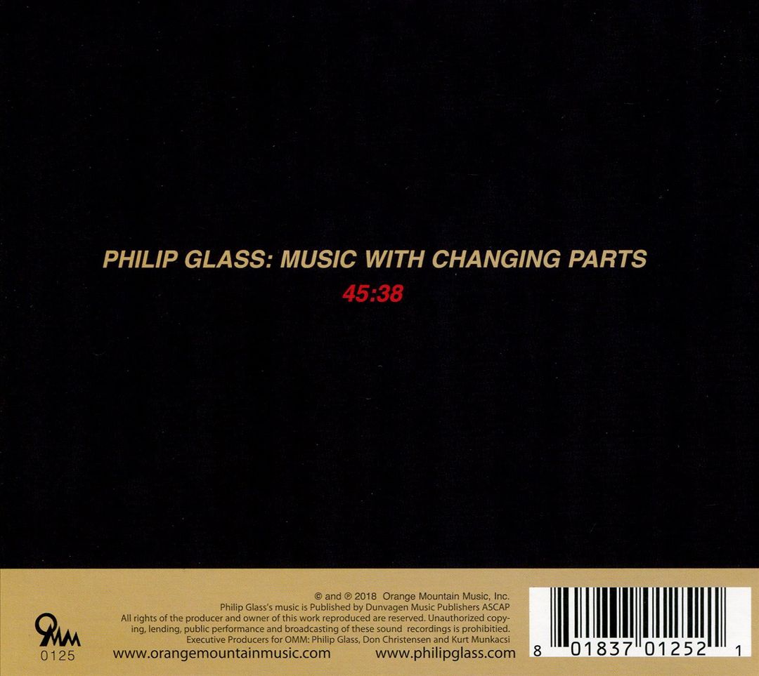 Philip Glass: Music with Changing Parts cover art