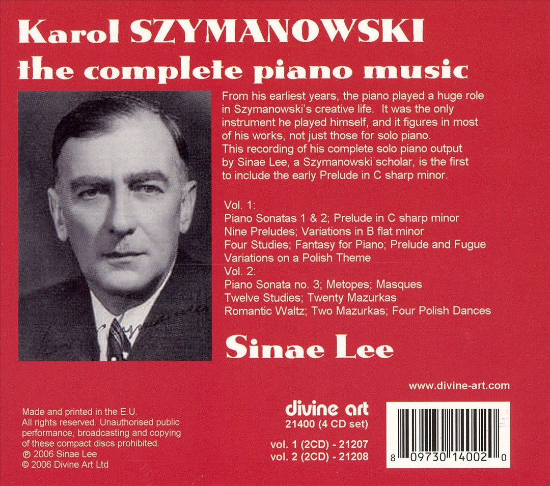 Karol Szymanowski: The Complete Piano Music (Box Set) cover art