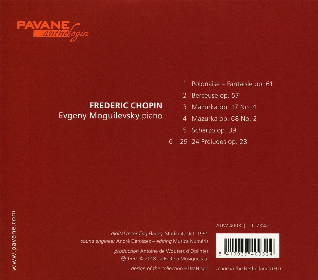 Evgeny Moguilevsky Plays Chopin cover art