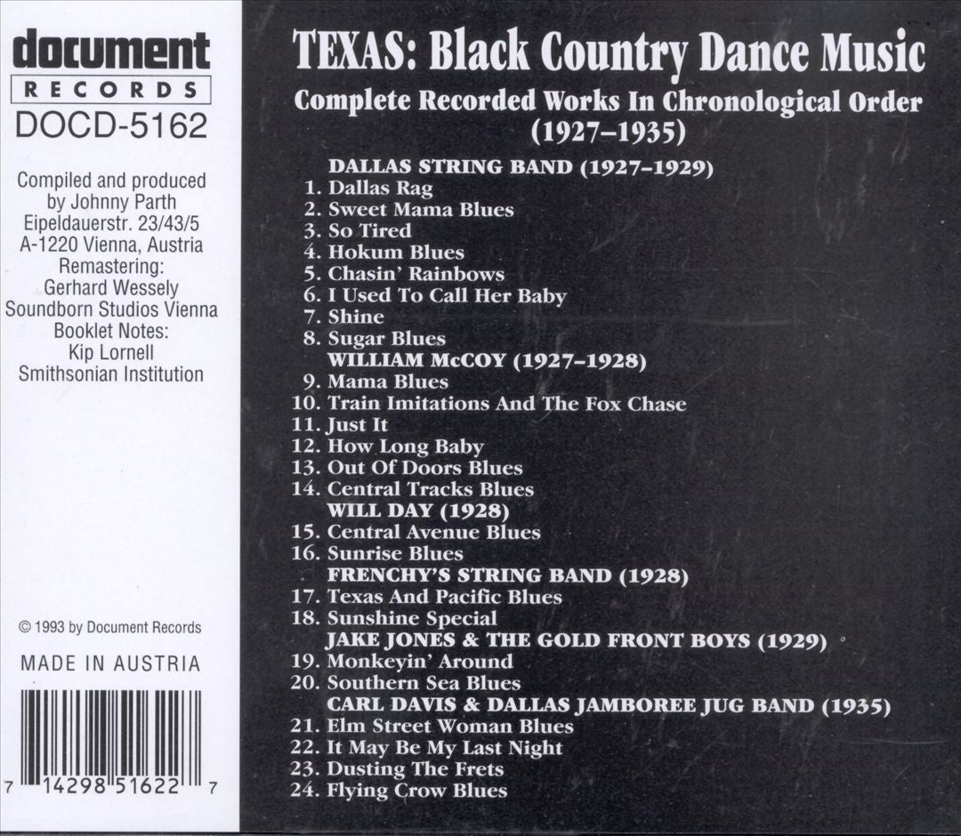 Texas: Black Count Complete Recorded Works 1927-1935 cover art