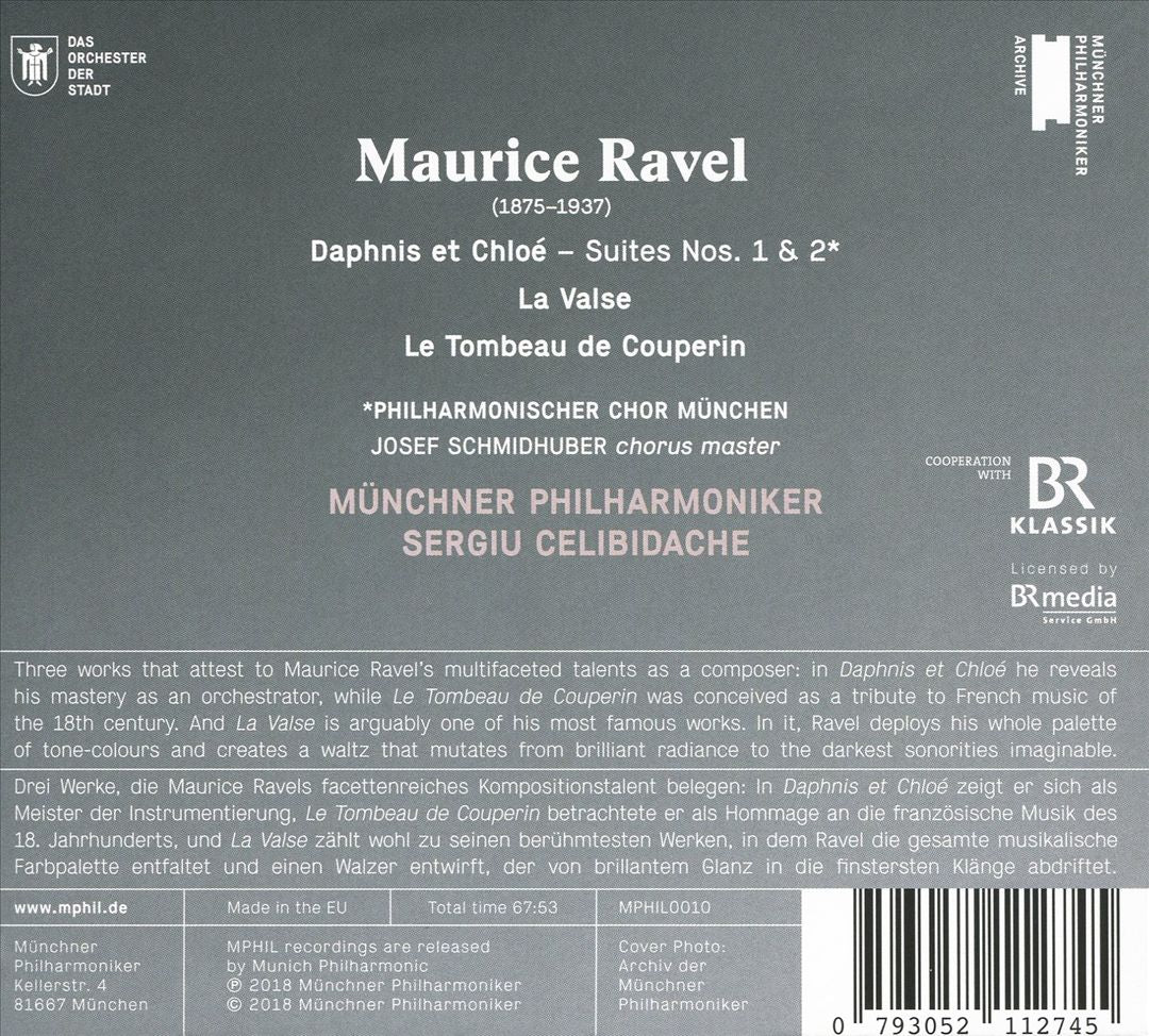 Ravel: Daphnis et Chloé (Suites); La Valse; Le Tombeau de Couperin cover art