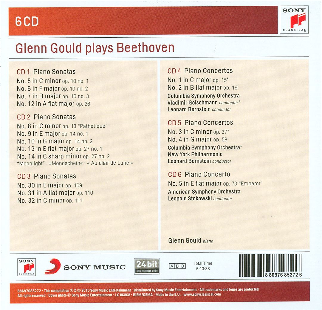 Glenn Gould Plays Beethoven cover art