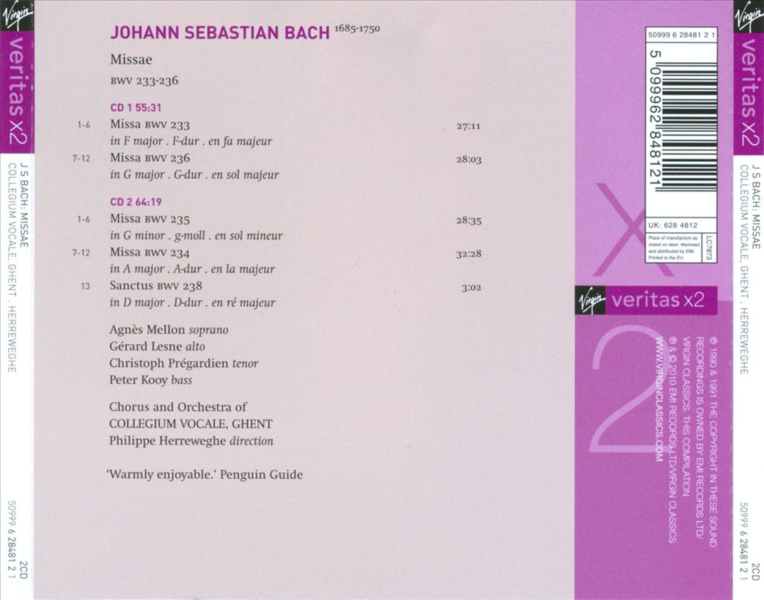 Bach: Missae cover art