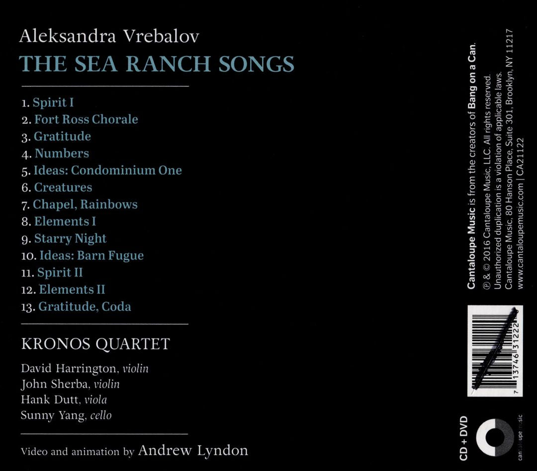 Aleksandra Vrebalov: The Sea Ranch Songs cover art