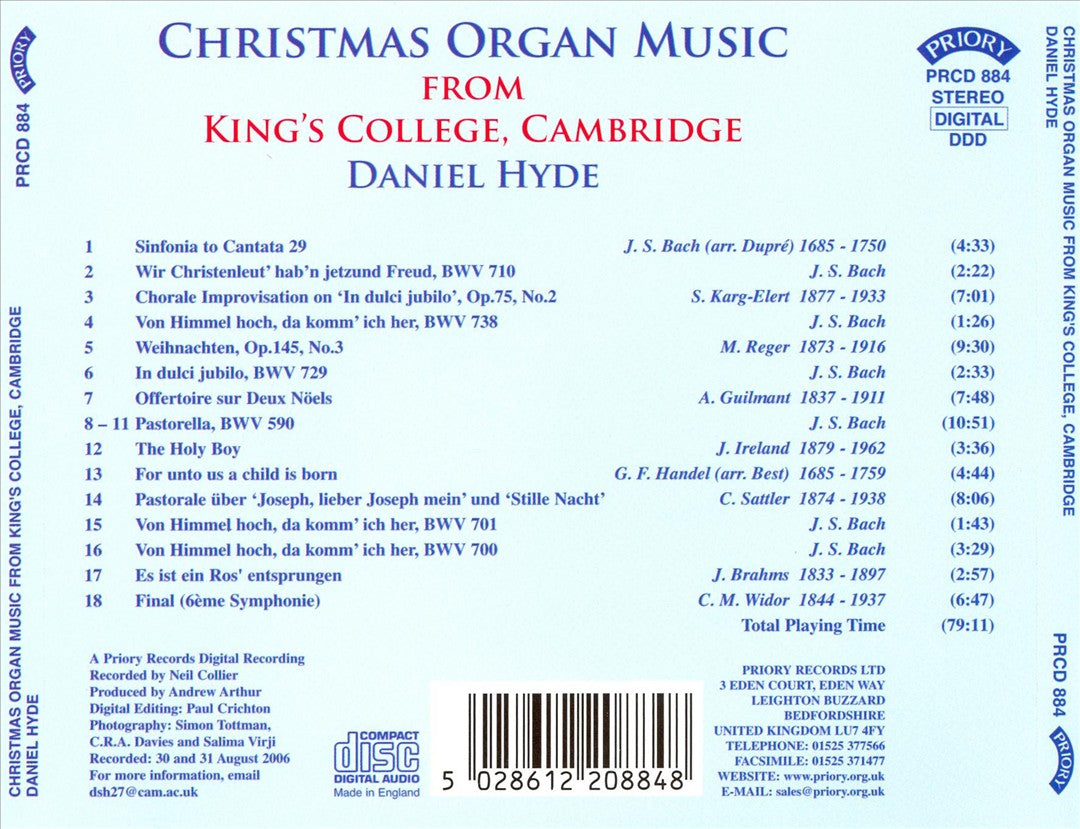 Christmas Organ Music from King's College, Cambridge cover art