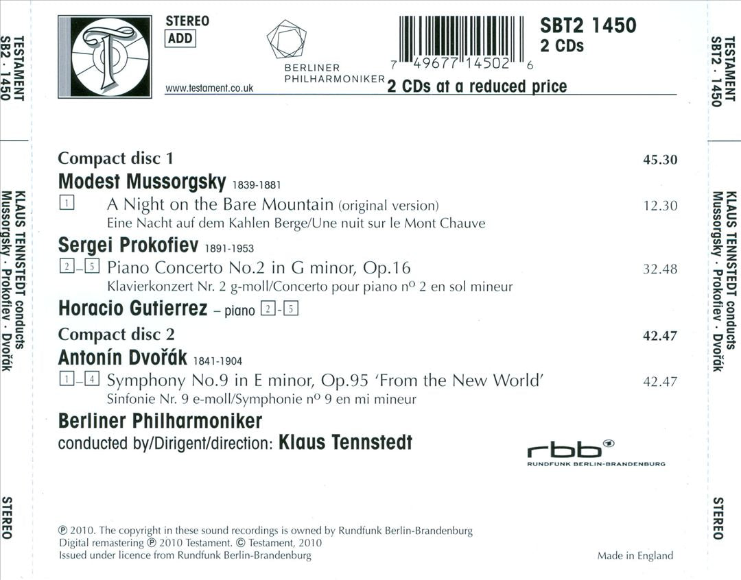 Dvorák: Symphony No. 9; Prokofiev: Piano Concerto No. 2 cover art
