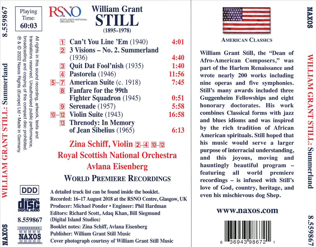 William Grant Still: Summerland cover art