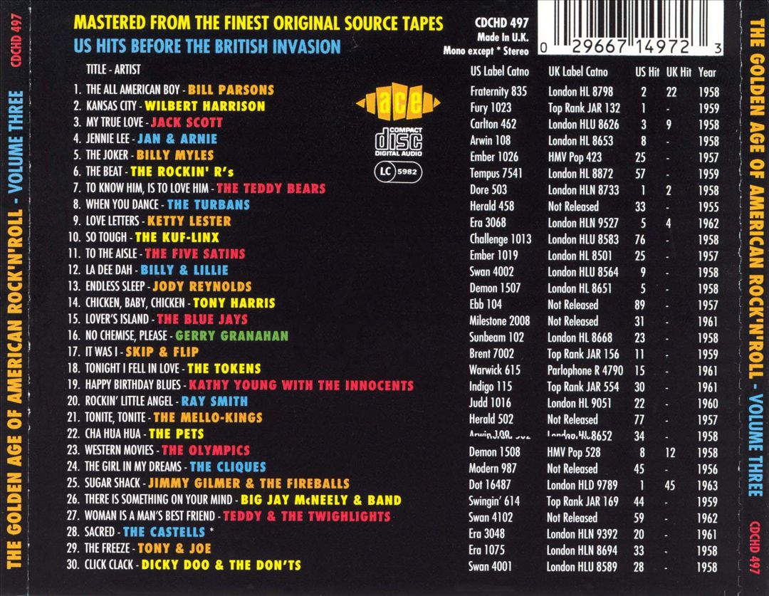 Golden Age of American Rock 'n' Roll, Vol. 3 cover art