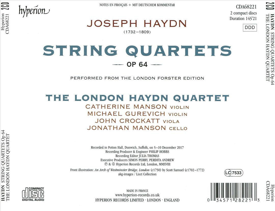 Haydn: String Quartets, Op. 64 cover art
