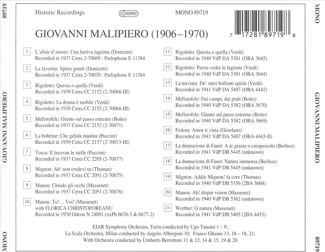 Lebendige Vergangenheit: Giovanni Malipiero cover art
